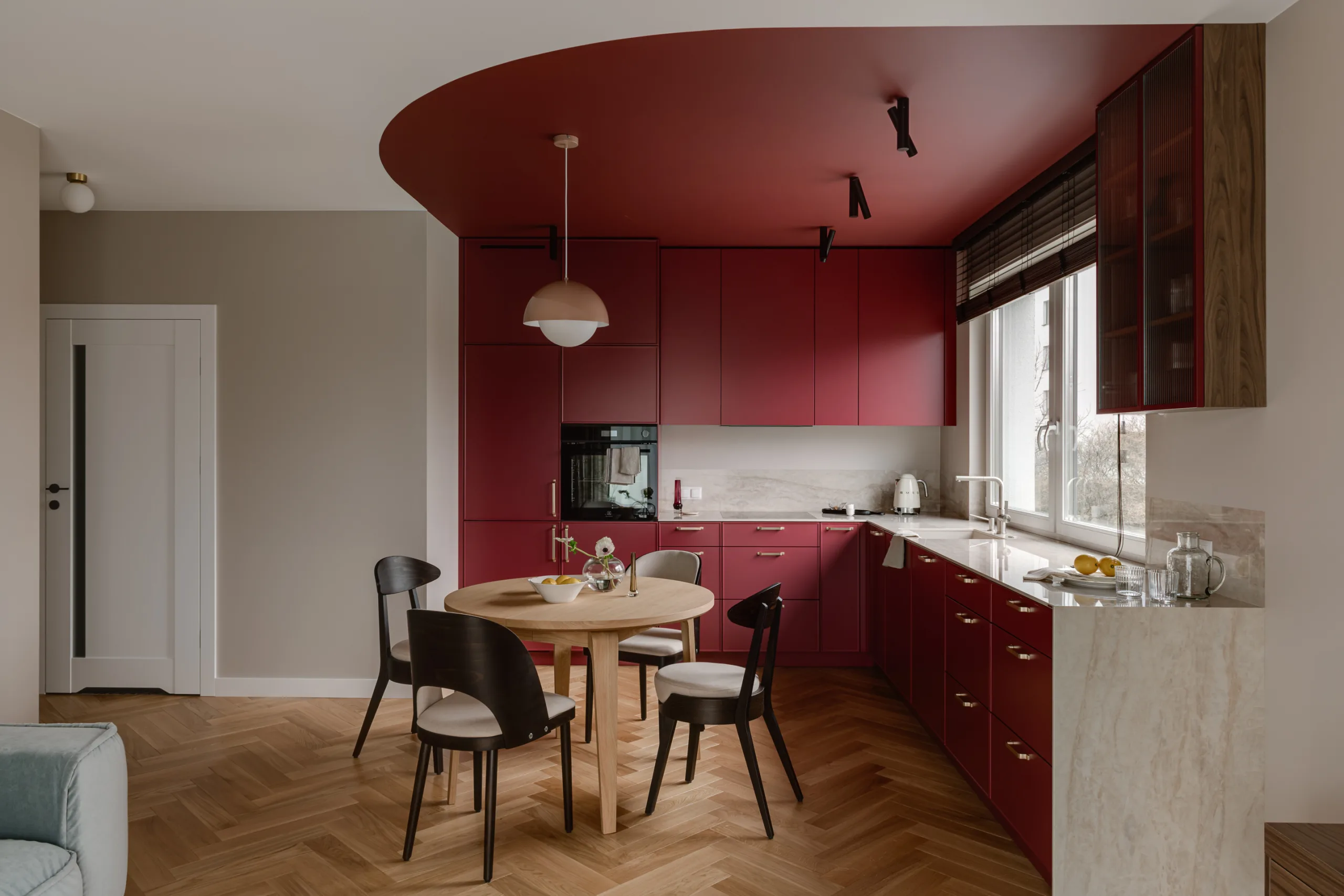 płytki wielkoformatowe Taj Mahal w projekcie kuchni