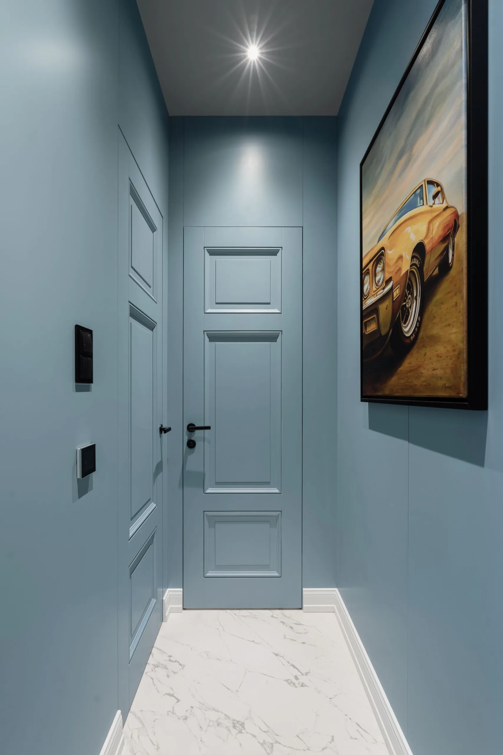 niebieski przedpokój