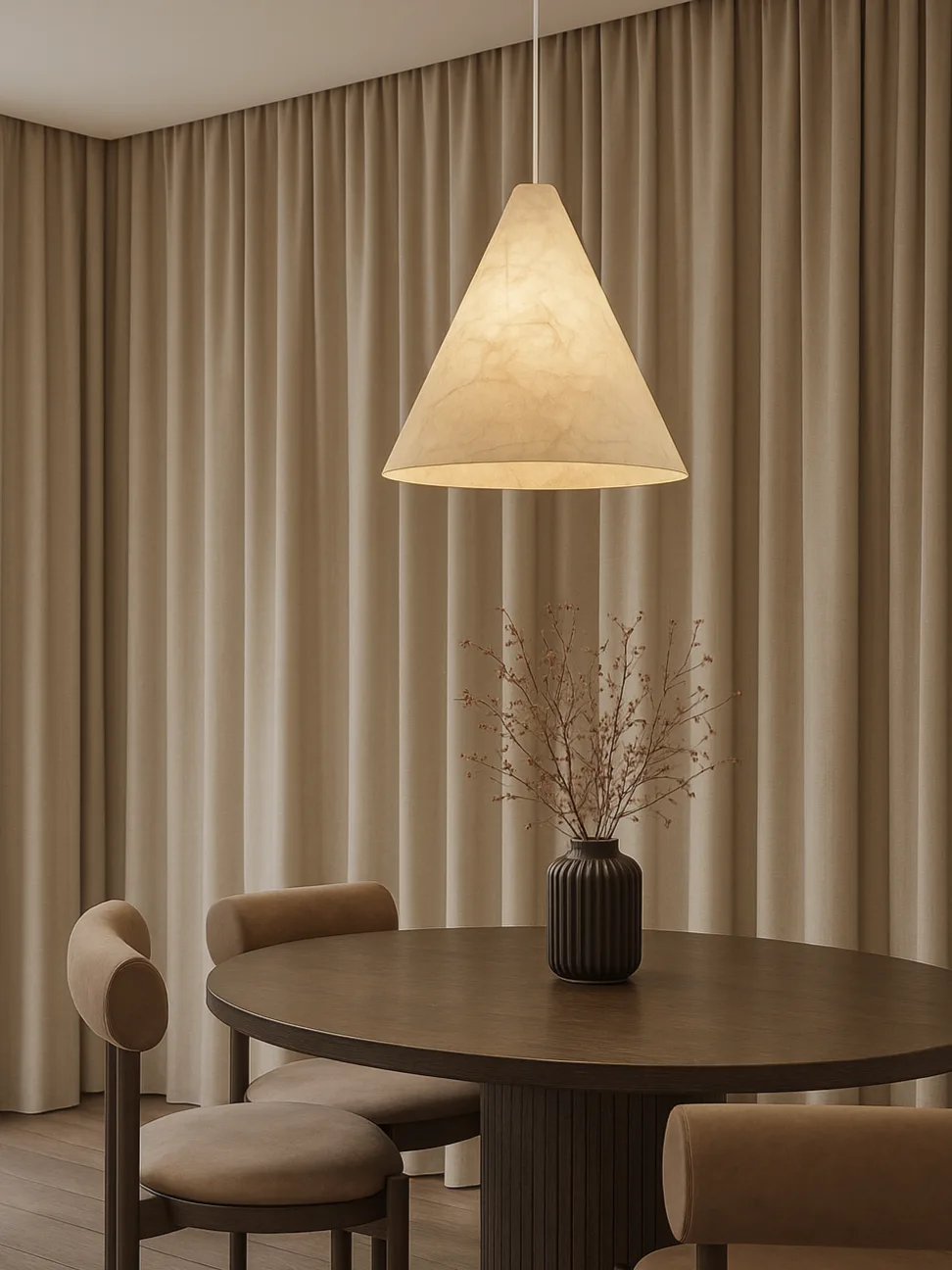 lampy w stylu japandi