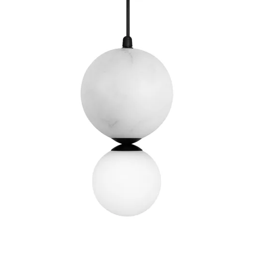 Volterra Lampa wisząca Otto spell noir / white marble / opal white glass
