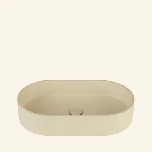 Konkrit Umywalka nablatowa 60x35x12 White Sand